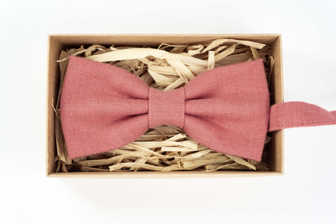 Pink Color Butterfly Mens Bow Tie / Pre-tied Bow Tie / Groomsmen Gifts ...