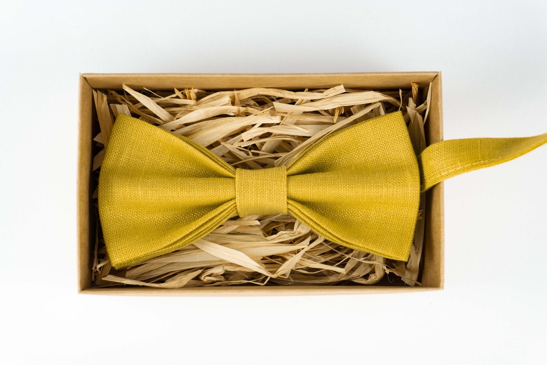 Mustard Bow Tie for Wedding Party / Weddings / Gift for Groom - Etsy
