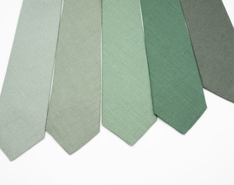 Sage Green Wedding Necktie Collection - Featuring Solid, Dusty, and Light Sage Ties for Groomsmen and Special Occasions