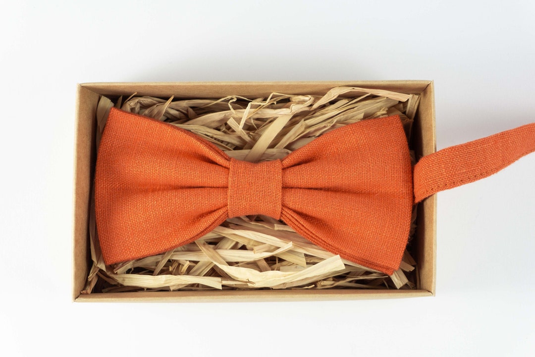 Orange Wedding Bow Ties / Pre Tied Bow Ties / Butterfly Bow - Etsy