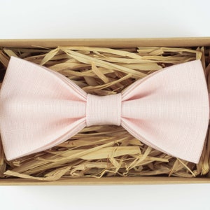 Pale Peach Bow Tie - Groomsmen and Wedding Bow Tie - Formal Pale Peach Tie for Men