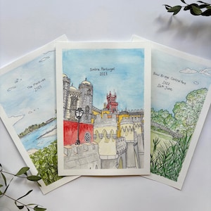 Illustrazione fotografica delle vacanze - A5 - regalo personalizzato - posto speciale