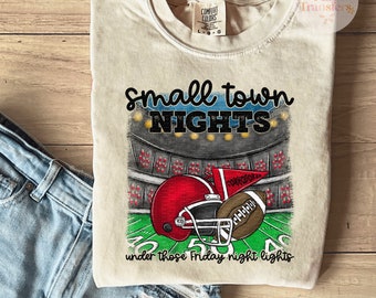 Football Small Town Friday Nights Stadium Lights Printable PDF - Etsy