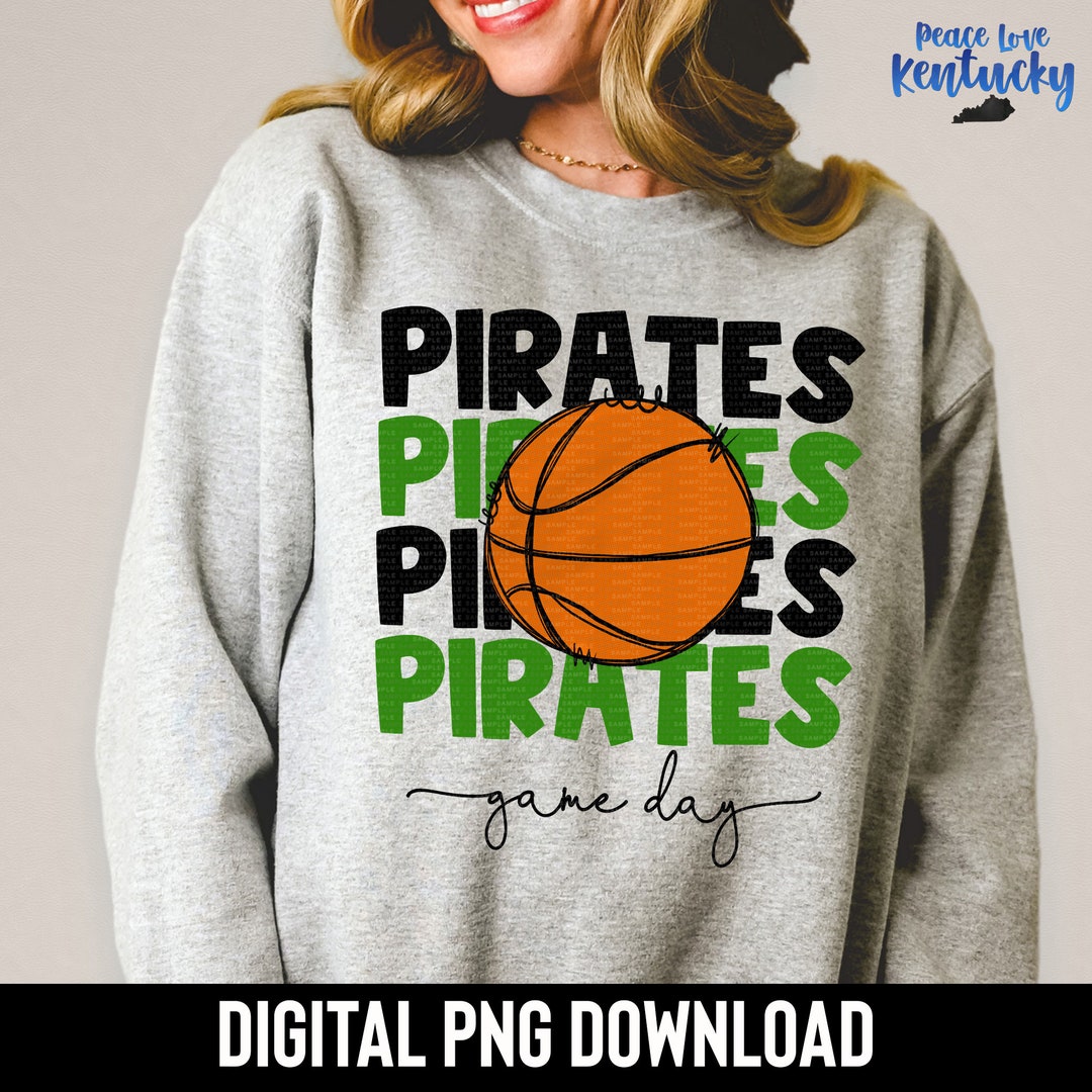 Pirates, Basketball, School Spirit PNG Design Digital Download