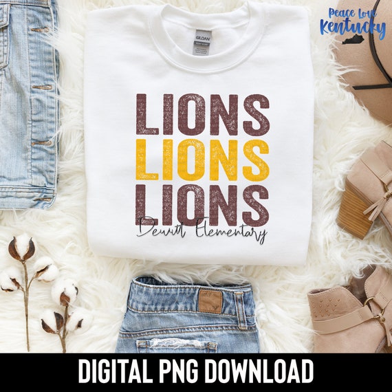 Dewitt Elementary Lions Kentucky KY PNG Sublimation Design Etsy