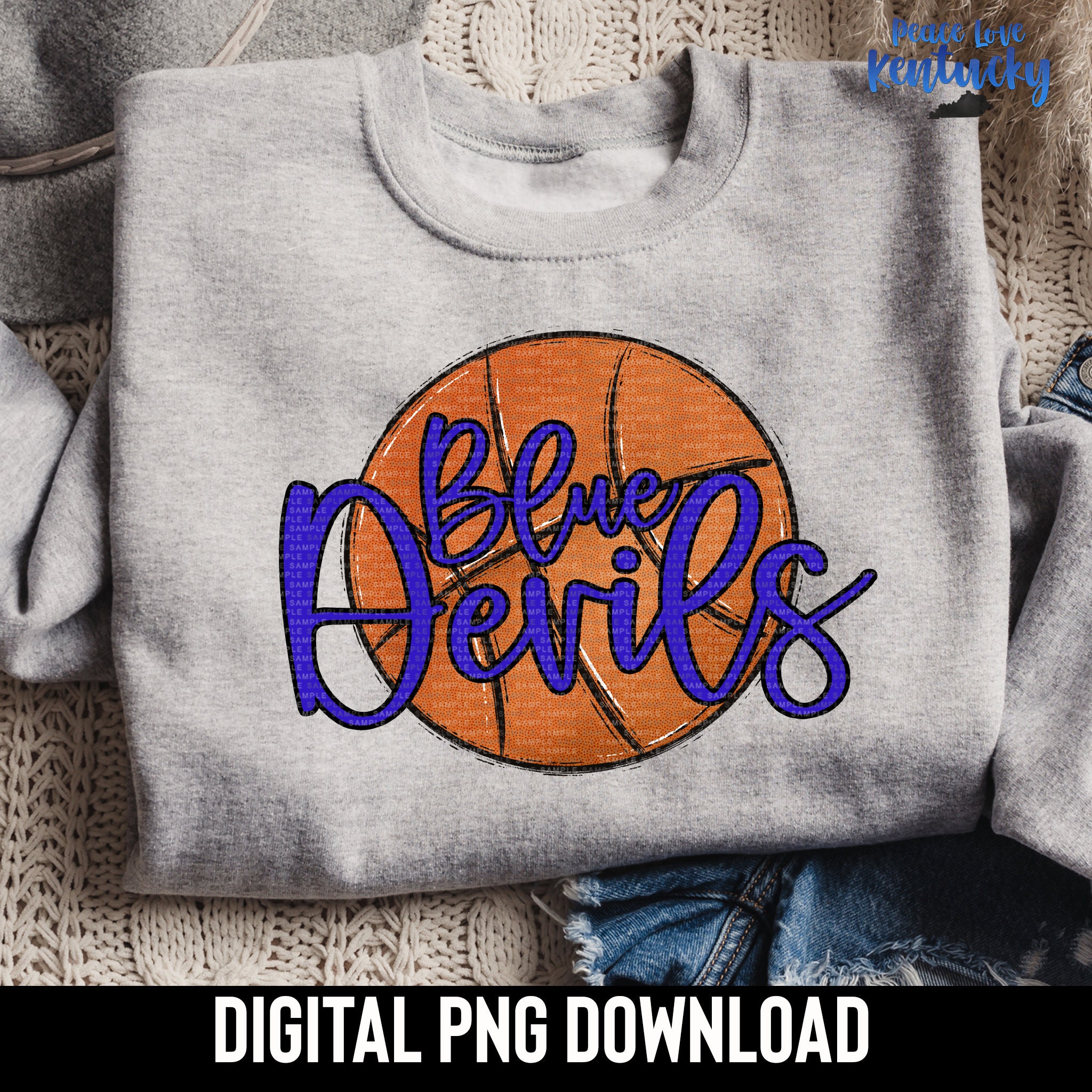 Blue Devils Basketball School Spirit Game Day PNG Design Etsy