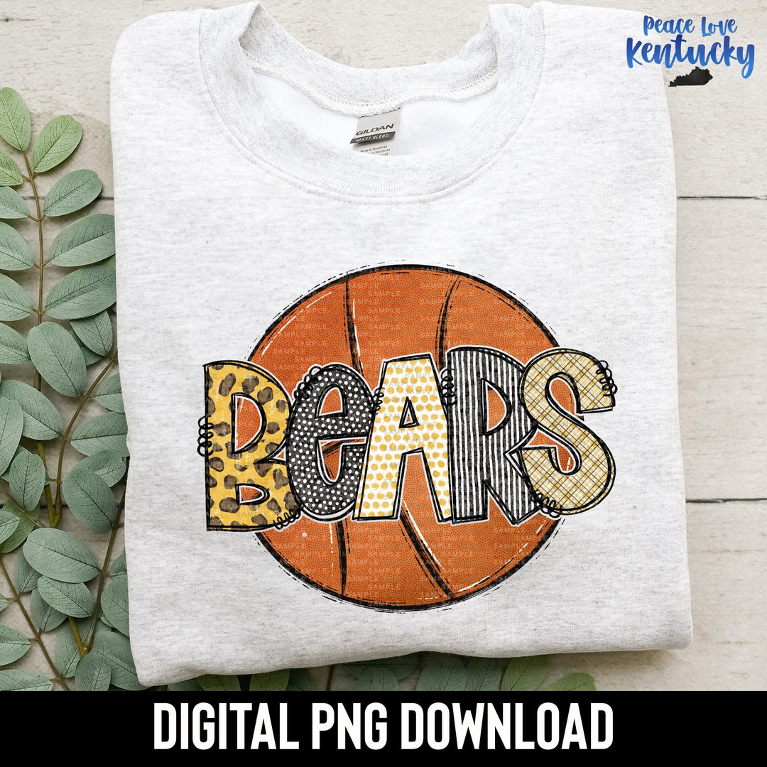 Bears, Basketball, School Spirit PNG Sublimation Design Digital