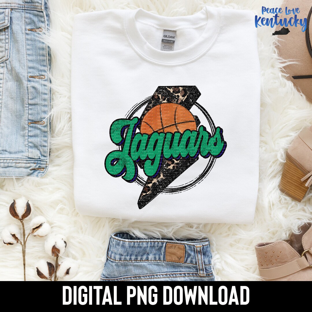 Jaguars Bolt Basketball School Spirit PNG Sublimation Etsy