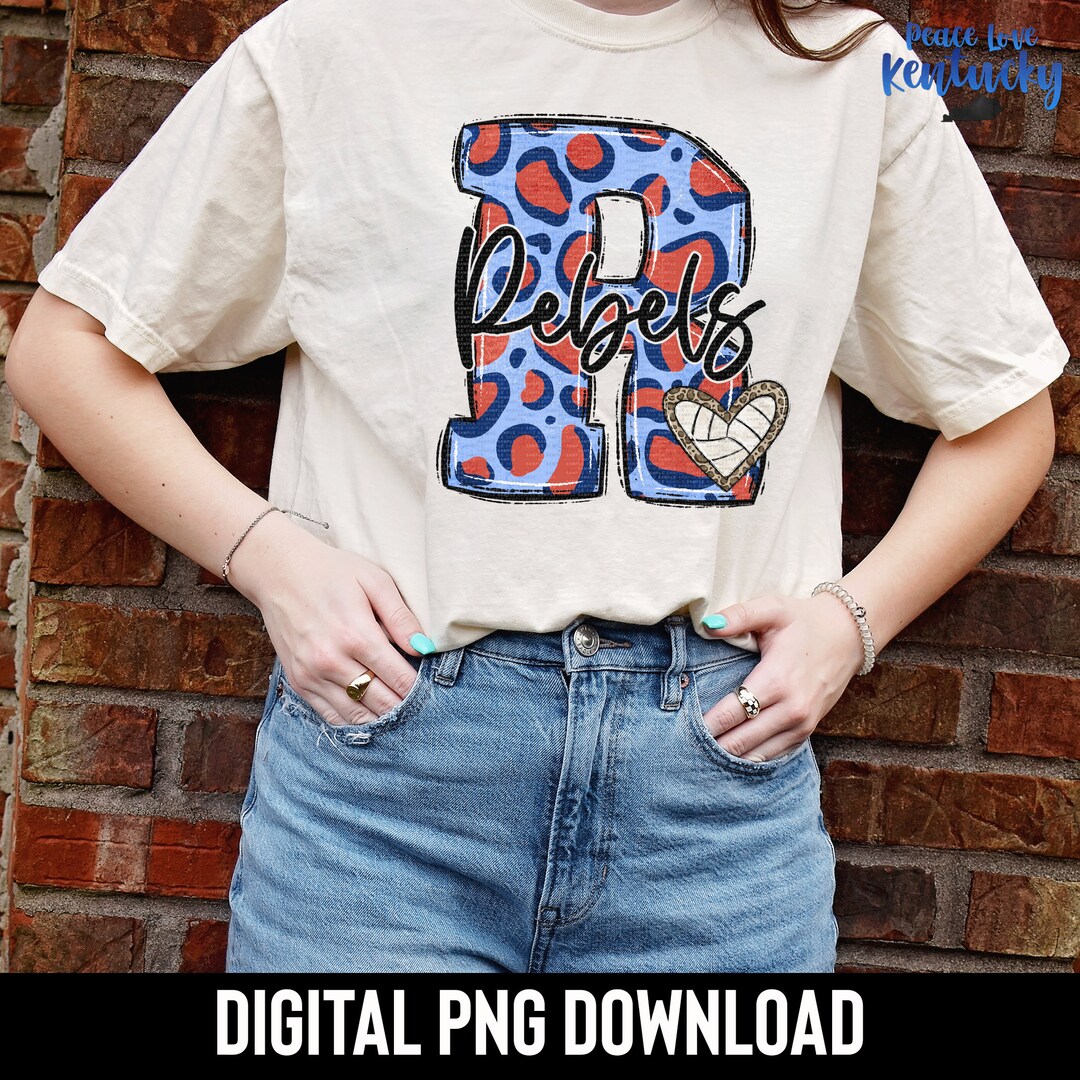 Rebels Volleyball School Spirit Game Day PNG Design - Etsy