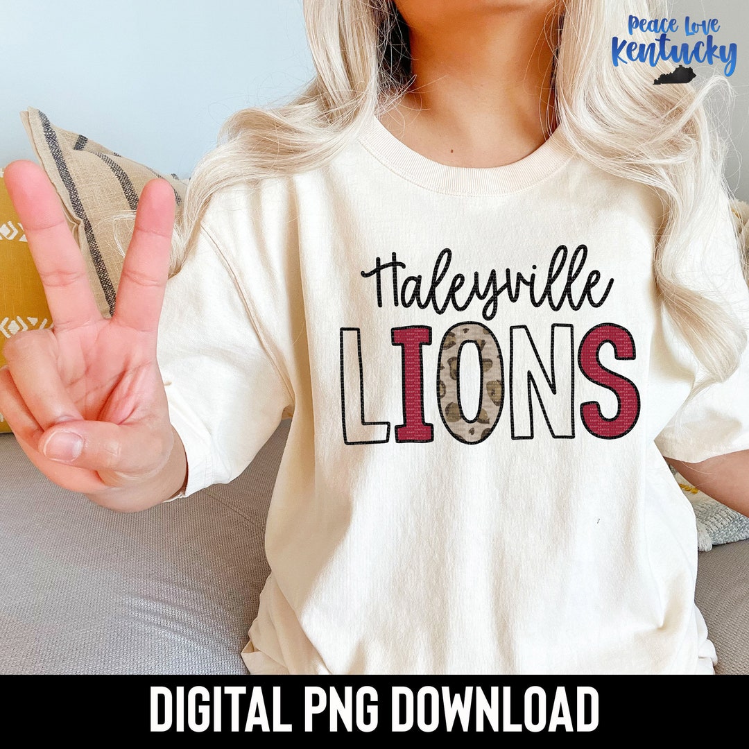Haleyville Lions Alabama AL Leopard Sublimation PNG Etsy