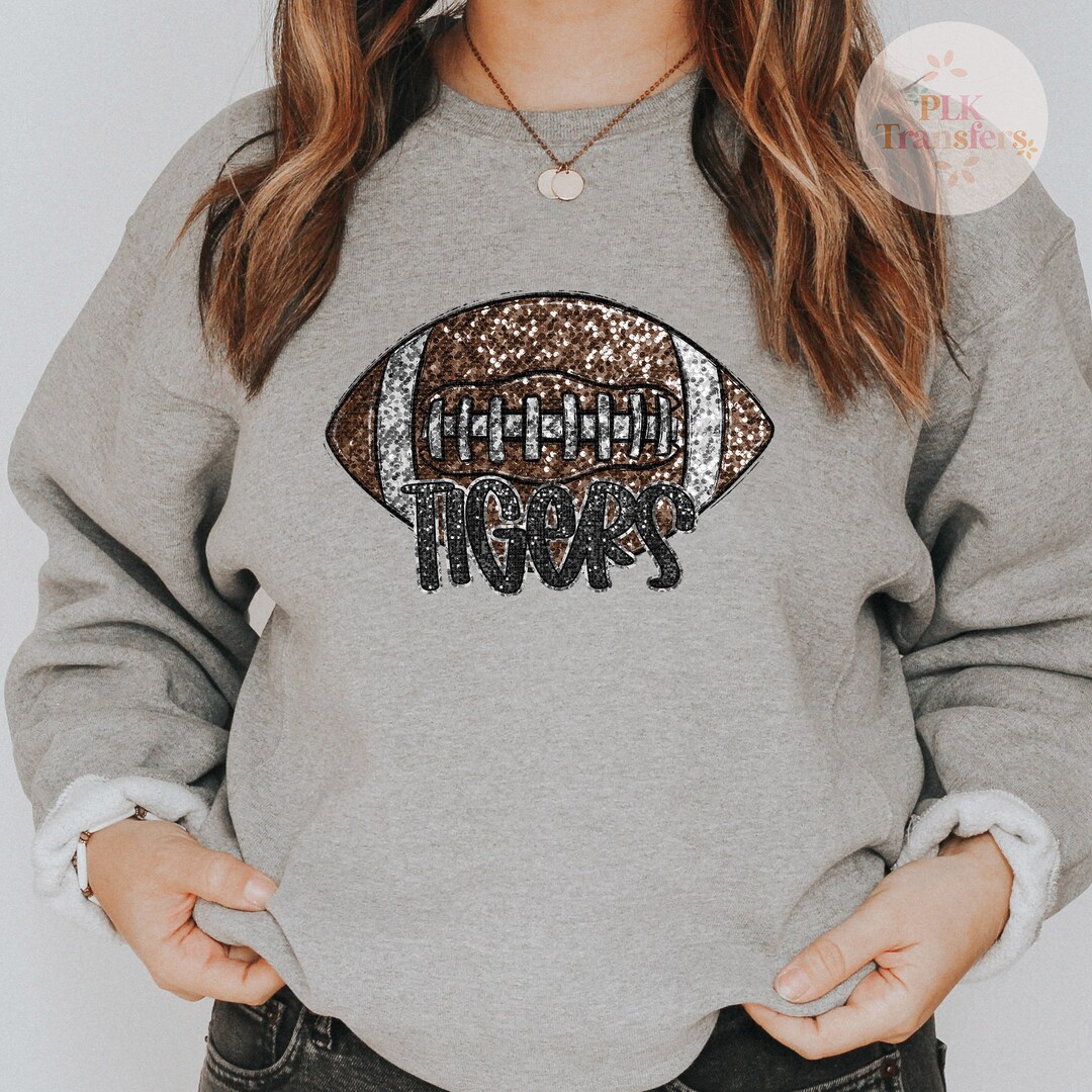 Tigers Bling Sequin Glitter Football Game Day School Etsy