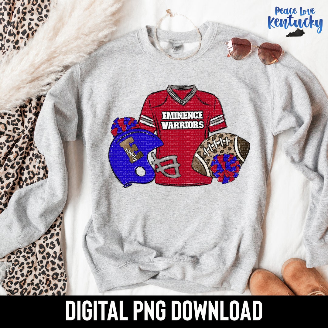 Eminence Warriors Football Sports School Spirit Etsy
