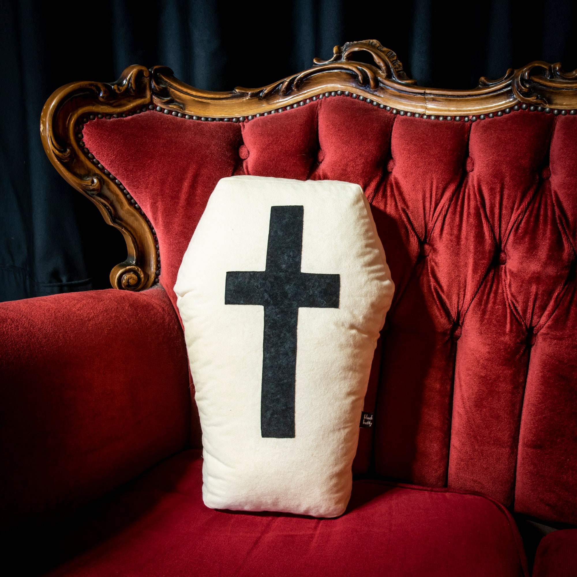 Halloween Coffin Shaped Pillow Casket Cushion Gift for Etsy UK