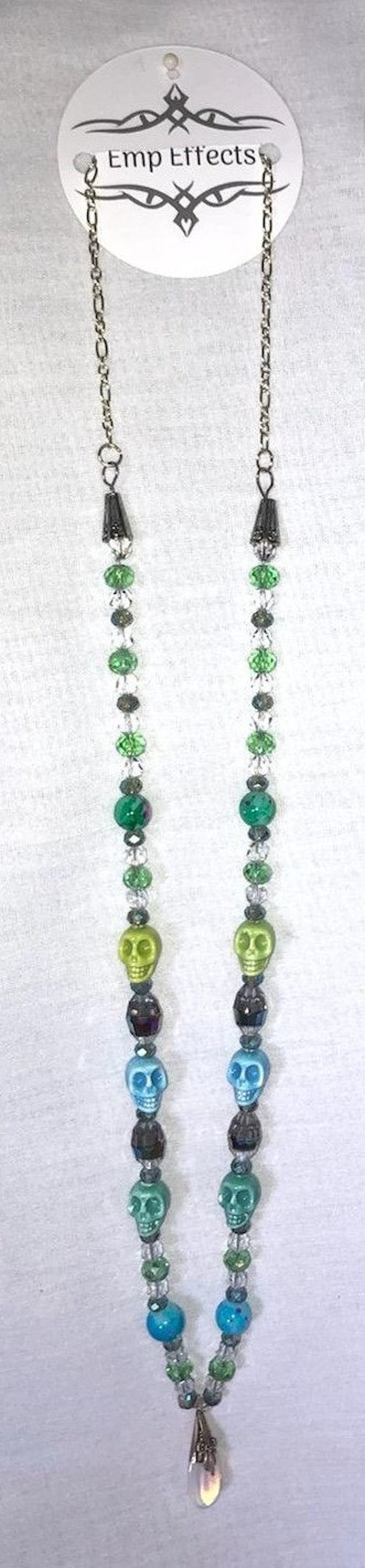 Porcelain Skull Necklace and Earring Set
