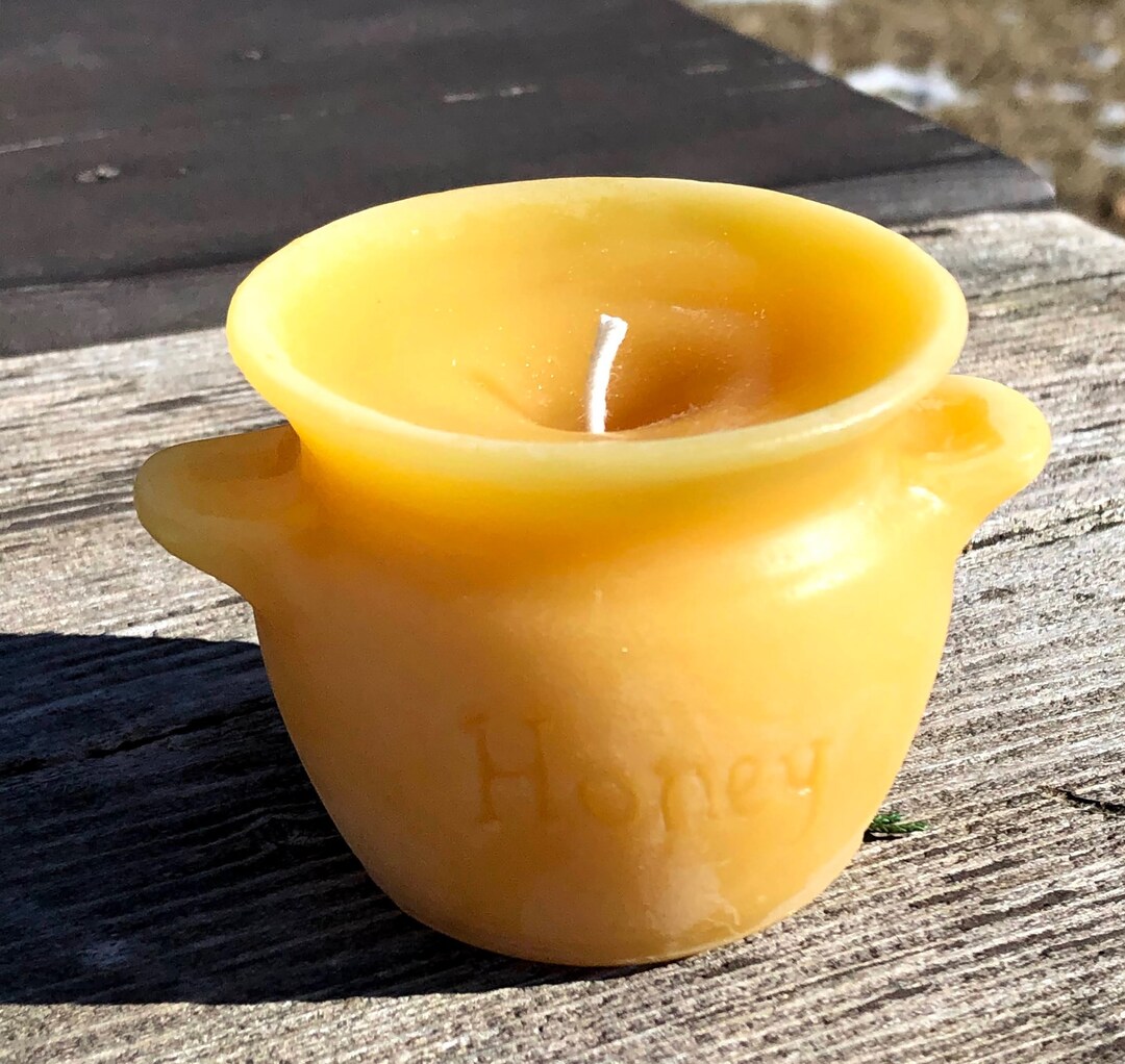 Beeswax Honey Pot Candle Etsy