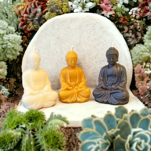 Beeswax Meditation Buddha Candle