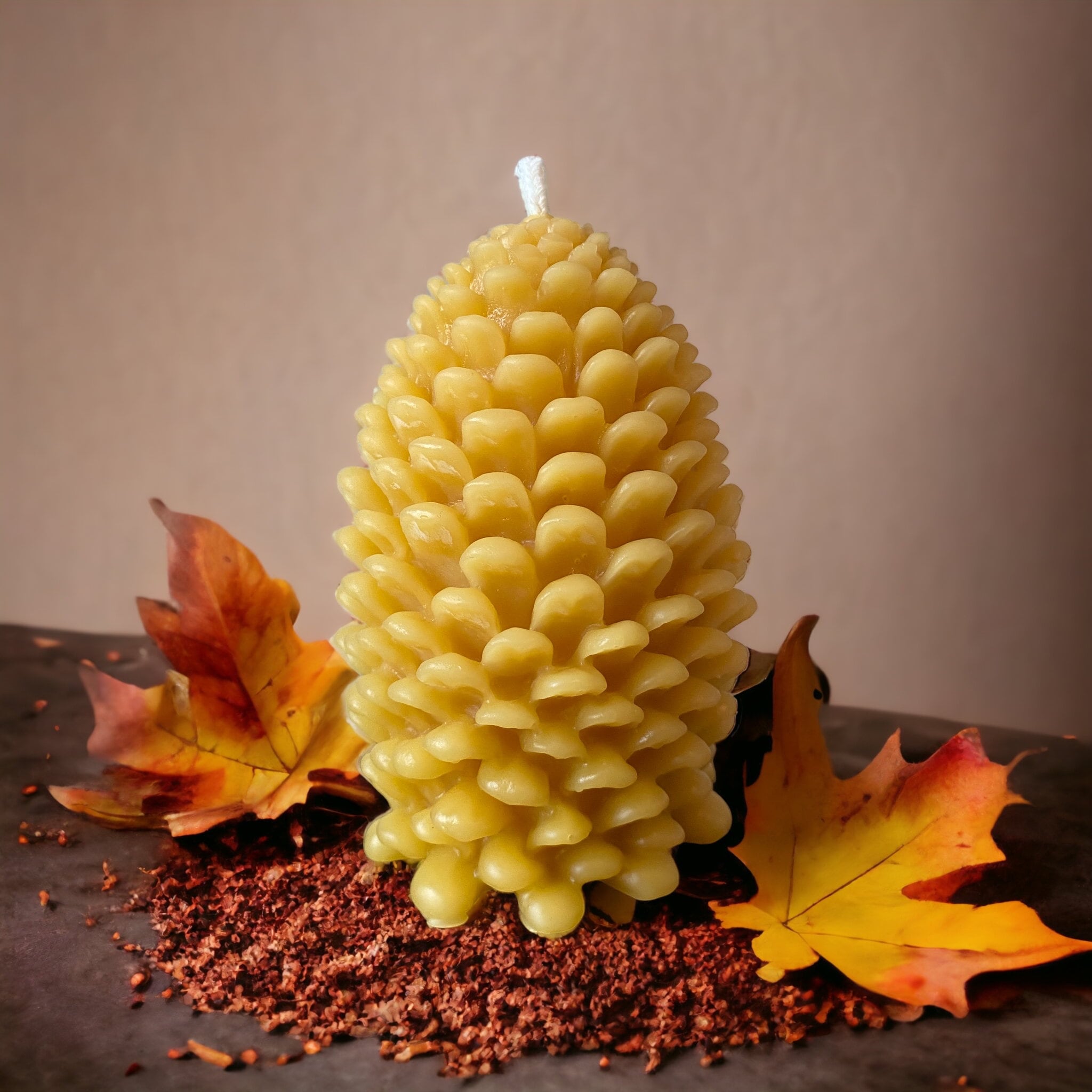 Beeswax Large Pinecone Candle - Etsy Canada
