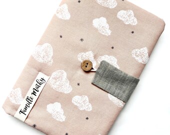 Personalized family passport holder. Clouds
