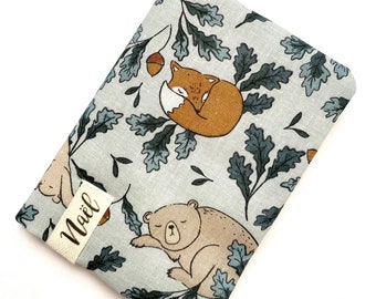 Personalized passport cover sleeping forest