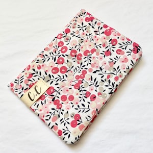 Personalized passport cover printed with grenadine pink berries