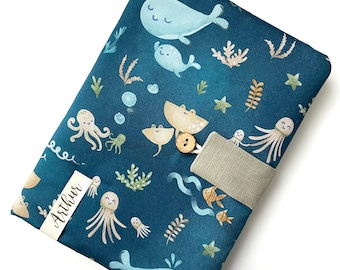 Protège carnet de santé personnalisé SOUS L'OCEAN