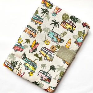 Capa para prontuário médico acolchoada e personalizada com estampa surf e Van