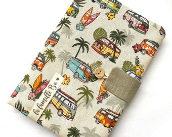 Pochette familiale pour passeports. personnalisée.  Combi WW & surf