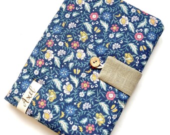 Personalized health record book cover by Indies. Blue background