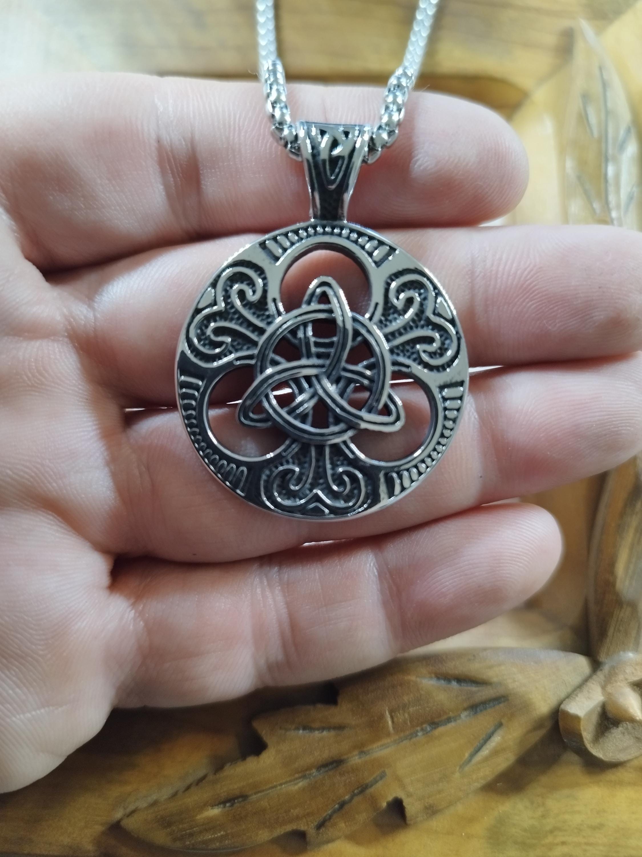 Pendentif Celtique En Argent 925 Avec Verre Facetté - Neuf Avec étiquettes, Style Breton