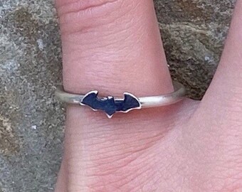 Bat ring/Sterling silver bat ring/Brass bat ring/Tiny bat ring/Sterling silver stackable ring/Midi ring