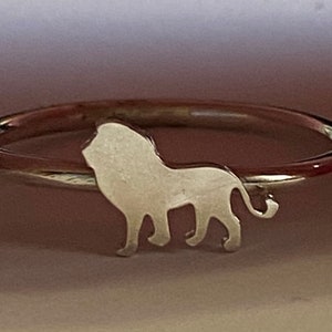 Lion ring/Sterling silver stackable lion ring image 3