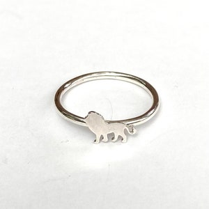 Lion ring/Sterling silver stackable lion ring image 8