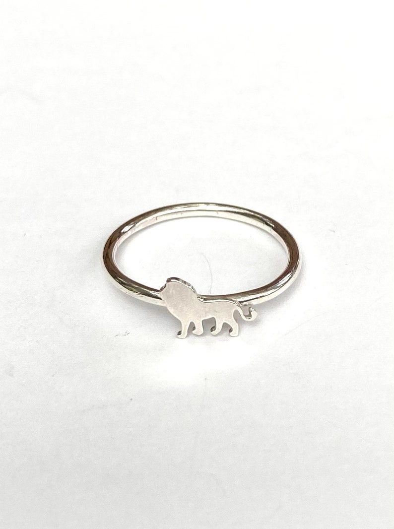 Lion ring/Sterling silver stackable lion ring image 8