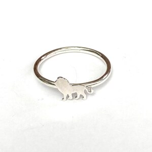 Lion ring/Sterling silver stackable lion ring image 4