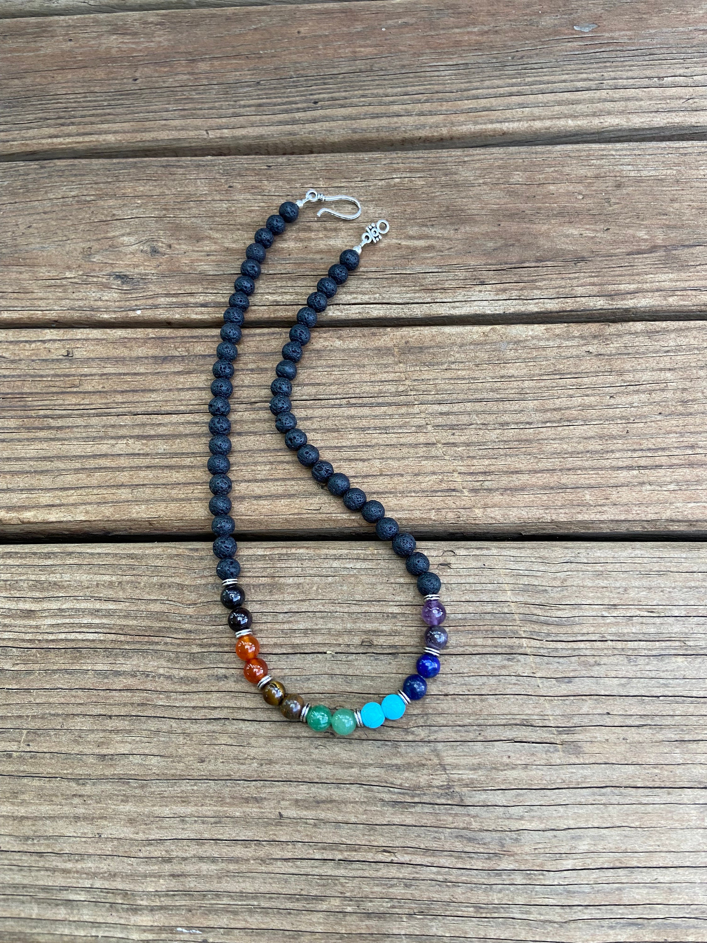 Chakra Bead Necklace with Clasp ~ 18 - NCHK1