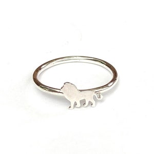 Lion ring/Sterling silver stackable lion ring image 7