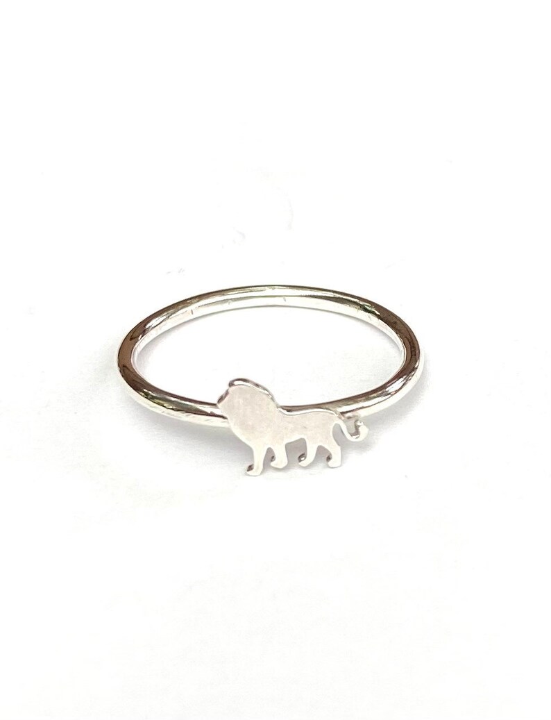 Lion ring/Sterling silver stackable lion ring image 7