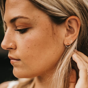 Simple Gold Circle Studs