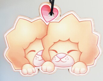 Kawaii - Lions - Wooden - Charm - accessory -