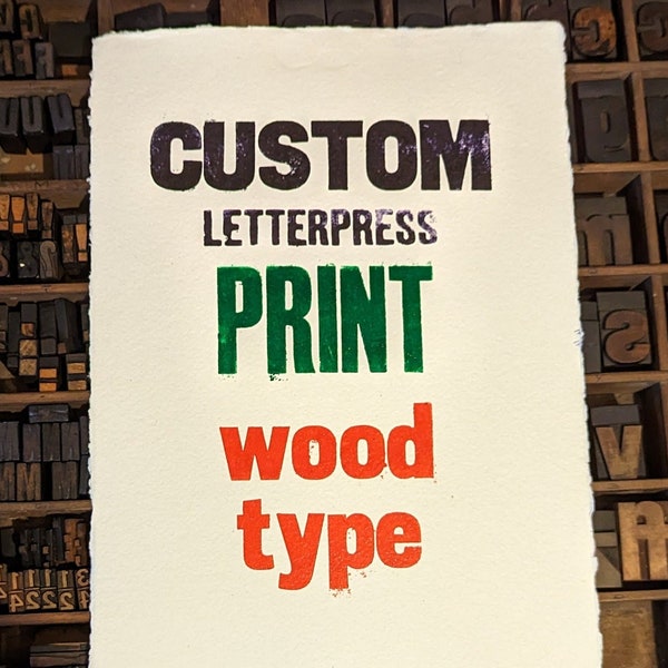 Custom Letterpress Print A4