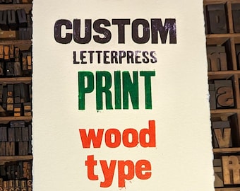 Custom Letterpress Print A5