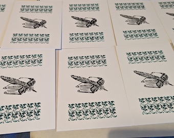 Letterpress notecards A6, pack of 10