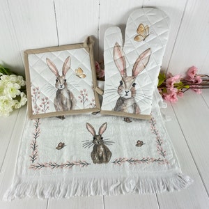 Ofenhandschuh Topflappen Handtuch Hase Bild 3