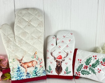 Oven glove pot holder deer