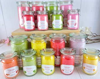 Scented candle summer spring in a mason jar burning time 24/70 hours