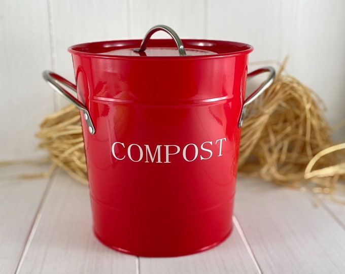 Compost bucket red