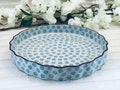 Quiche dish, cake dish, round, hand-stamped, 27 x 4 cm, baking dish, casserole dish, 22 x 4 cm