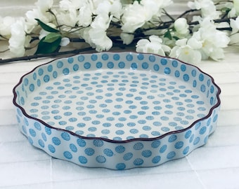 Quiche tin cake tin round hand stamped 27 x 4 cm baking tin casserole dish 22 x 4 cm