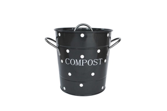 Seau Compost 6 L Gris - L.24,8 x l.23,8 x H.24,3 cm