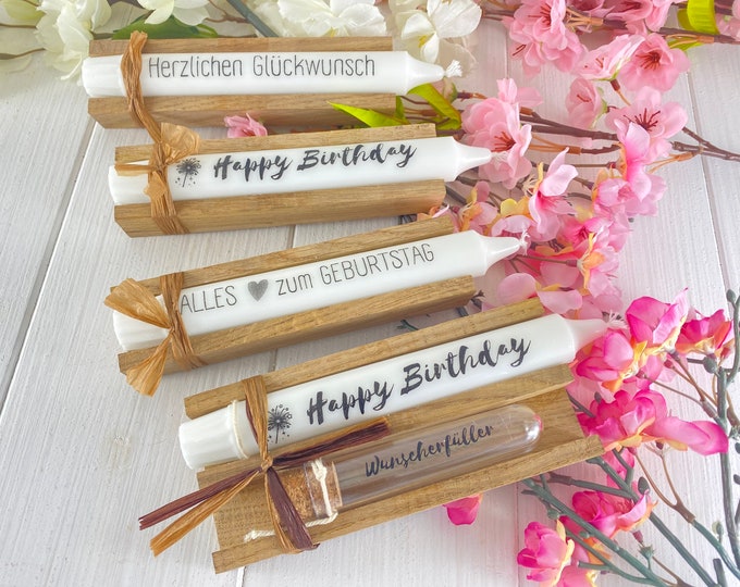 Birthday Gift Set Candle Gift Wooden Packaging Wish Fulfiller Oak Wood